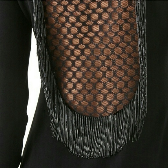 Diane Von Furstenberg | Margherita beaded little black mini dress Women’s size 2 - Picture 5 of 13